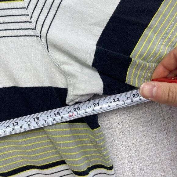 Oakley Y2K Men's Polo Shirt Green / White Striped Short Sleeve Size XL Golf - Picture 8 of 16